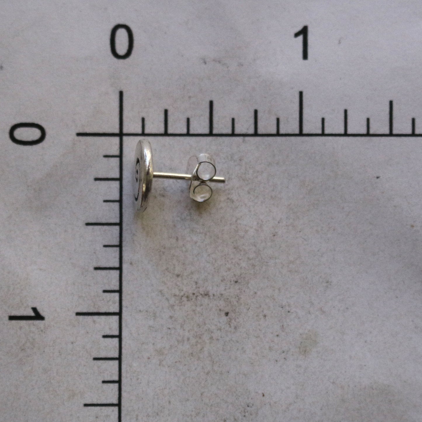Spiral Hilltribe Silver Stud Earrings