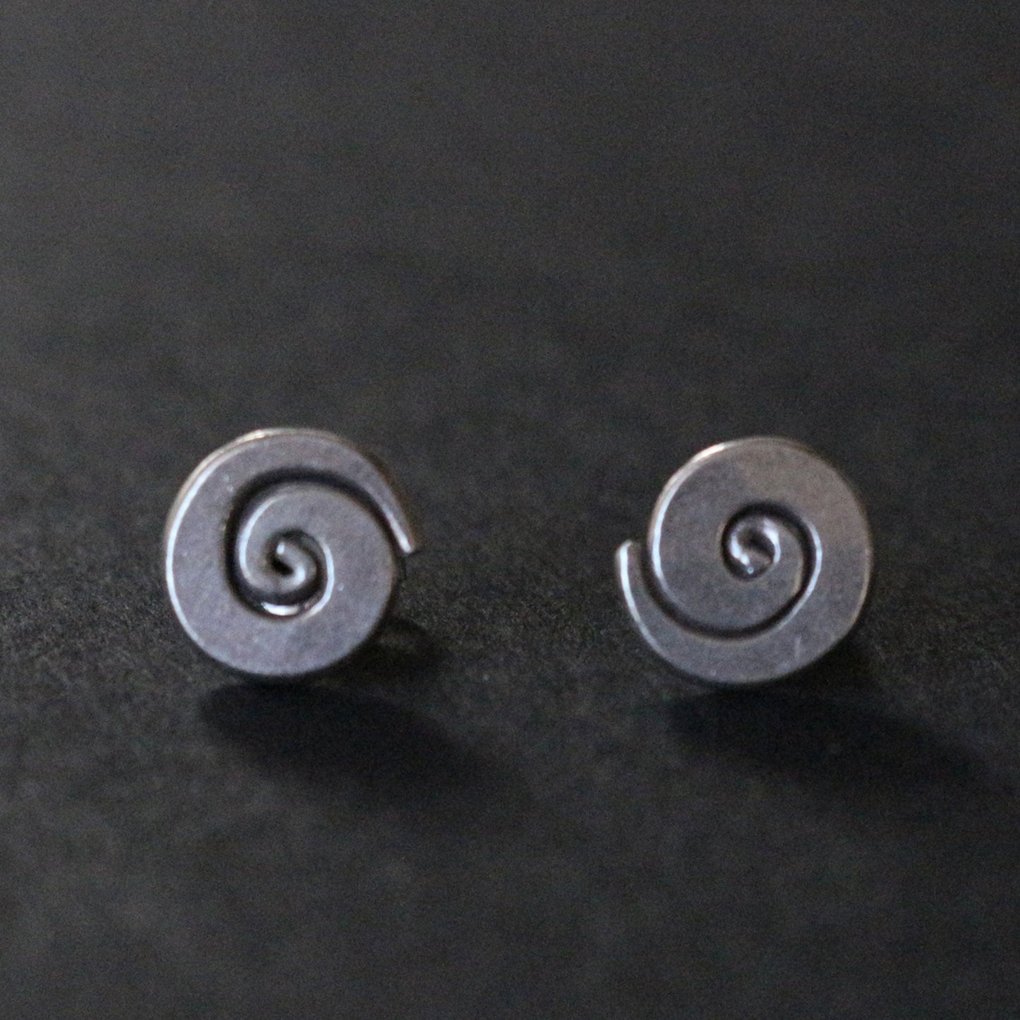 Spiral Hilltribe Silver Stud Earrings