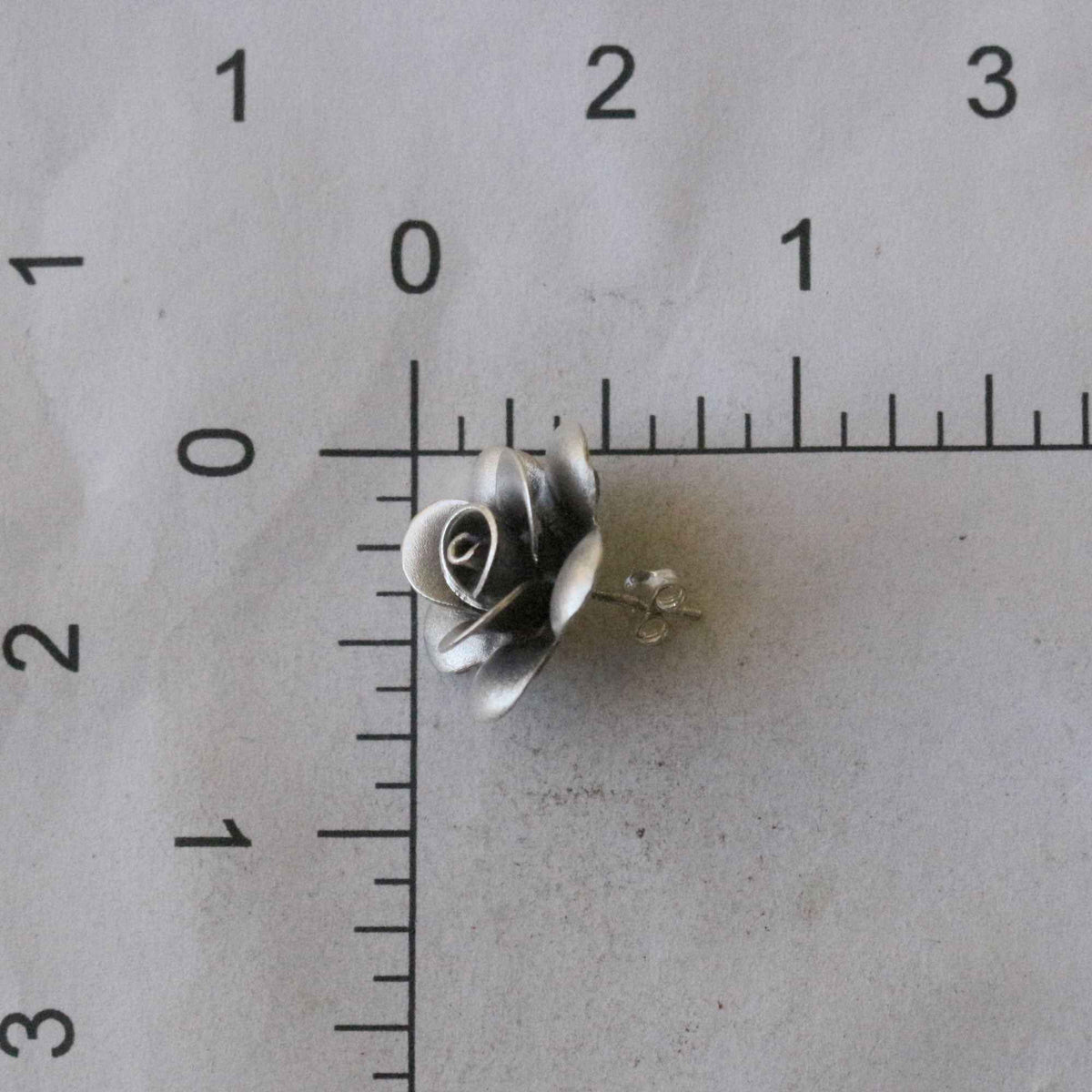 Hilltribe Silver Flower Bud Stud Earrings