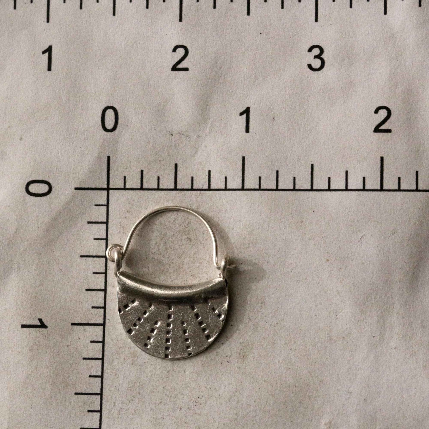 Half Moon Silver Earrings