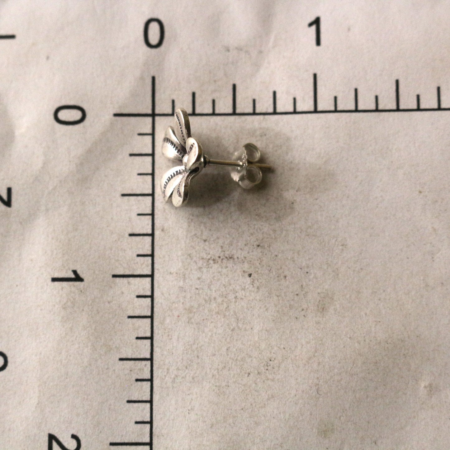 Hilltribe Silver Flower Bud Stud Earrings