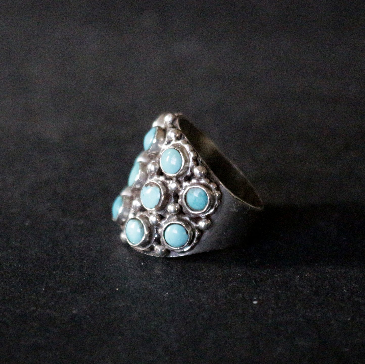 Multi Stone Silver Ring