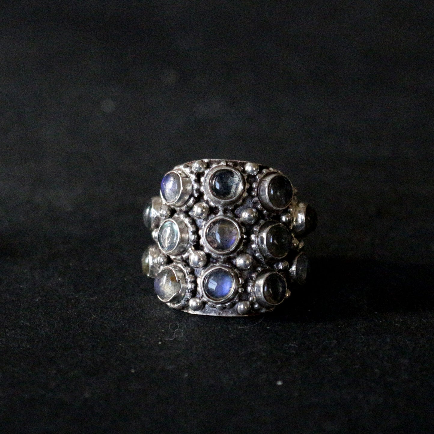 Multi Stone Silver Ring