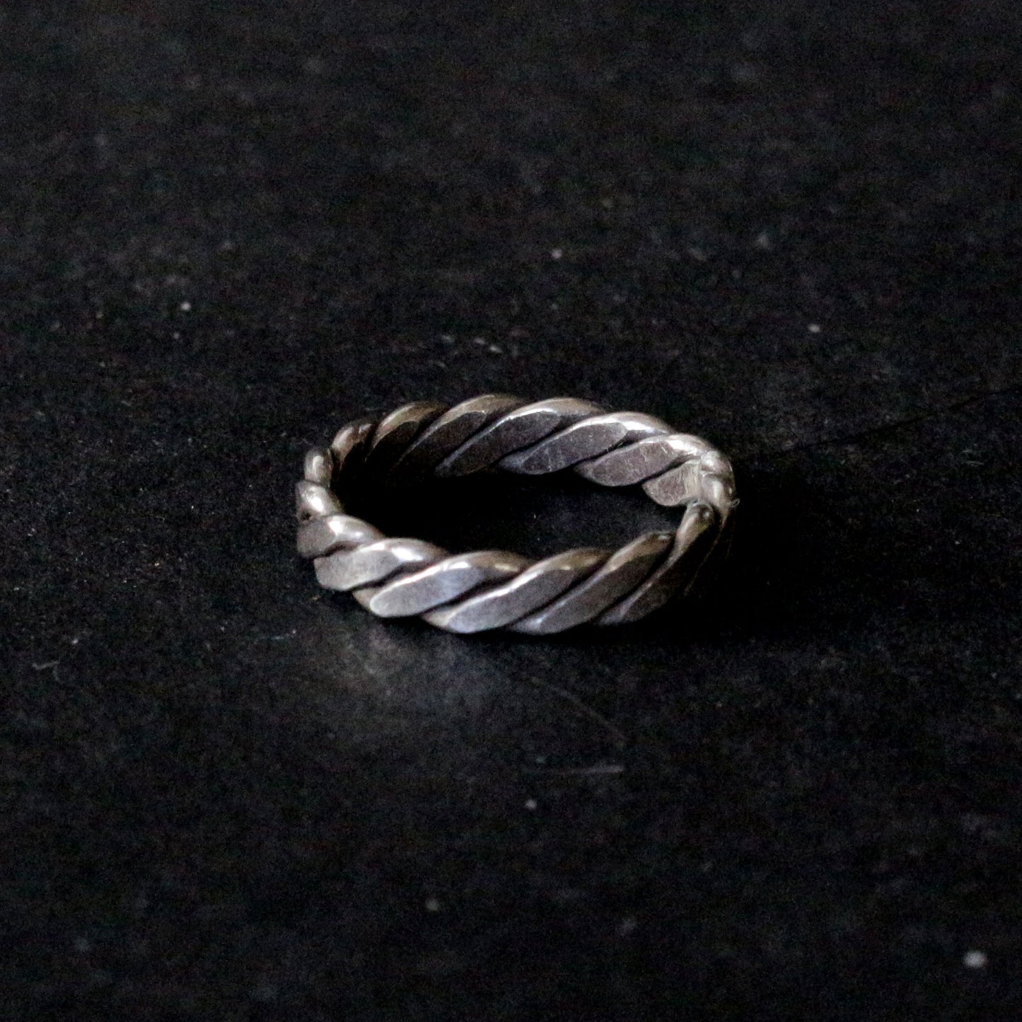 Braided Silver Band Ring