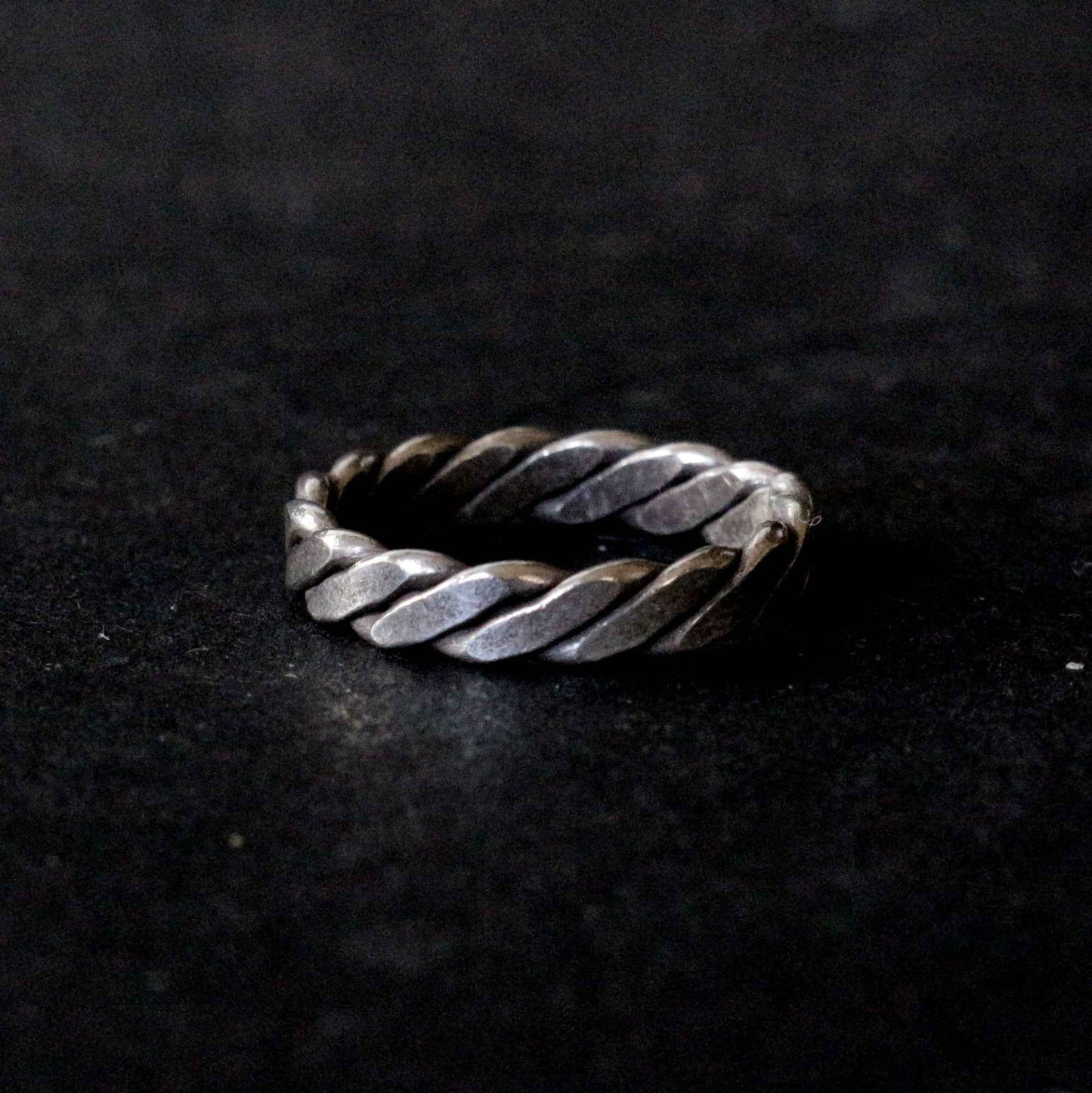 Braided Silver Band Ring