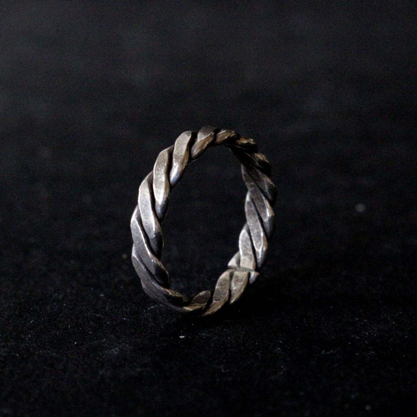 Braided Silver Band Ring