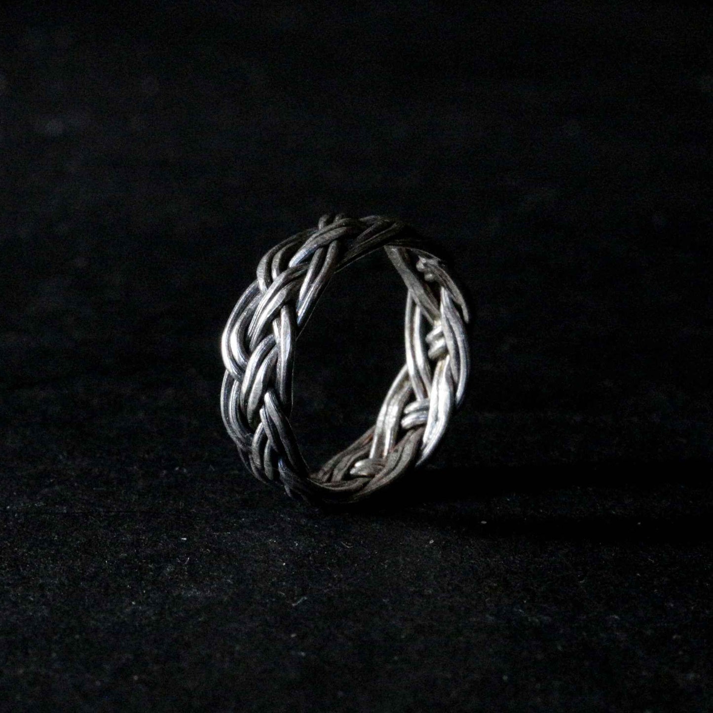 Braided Silver Band Ring