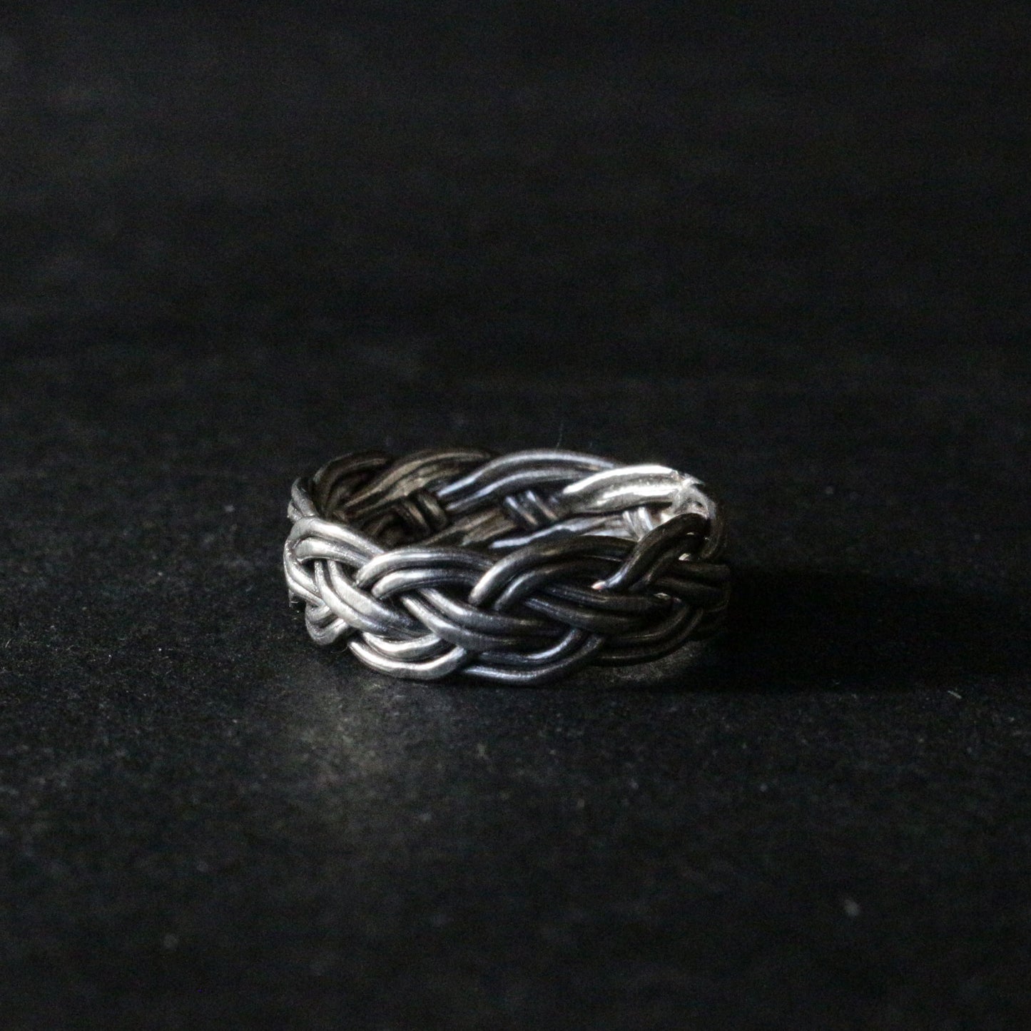 Braided Silver Band Ring