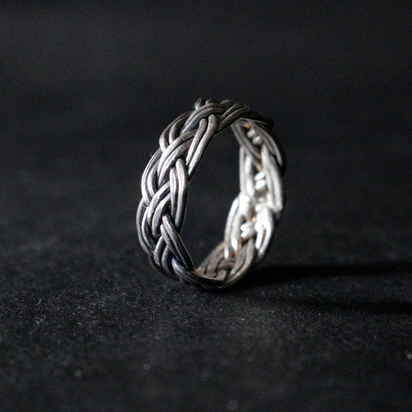 Braided Silver Band Ring
