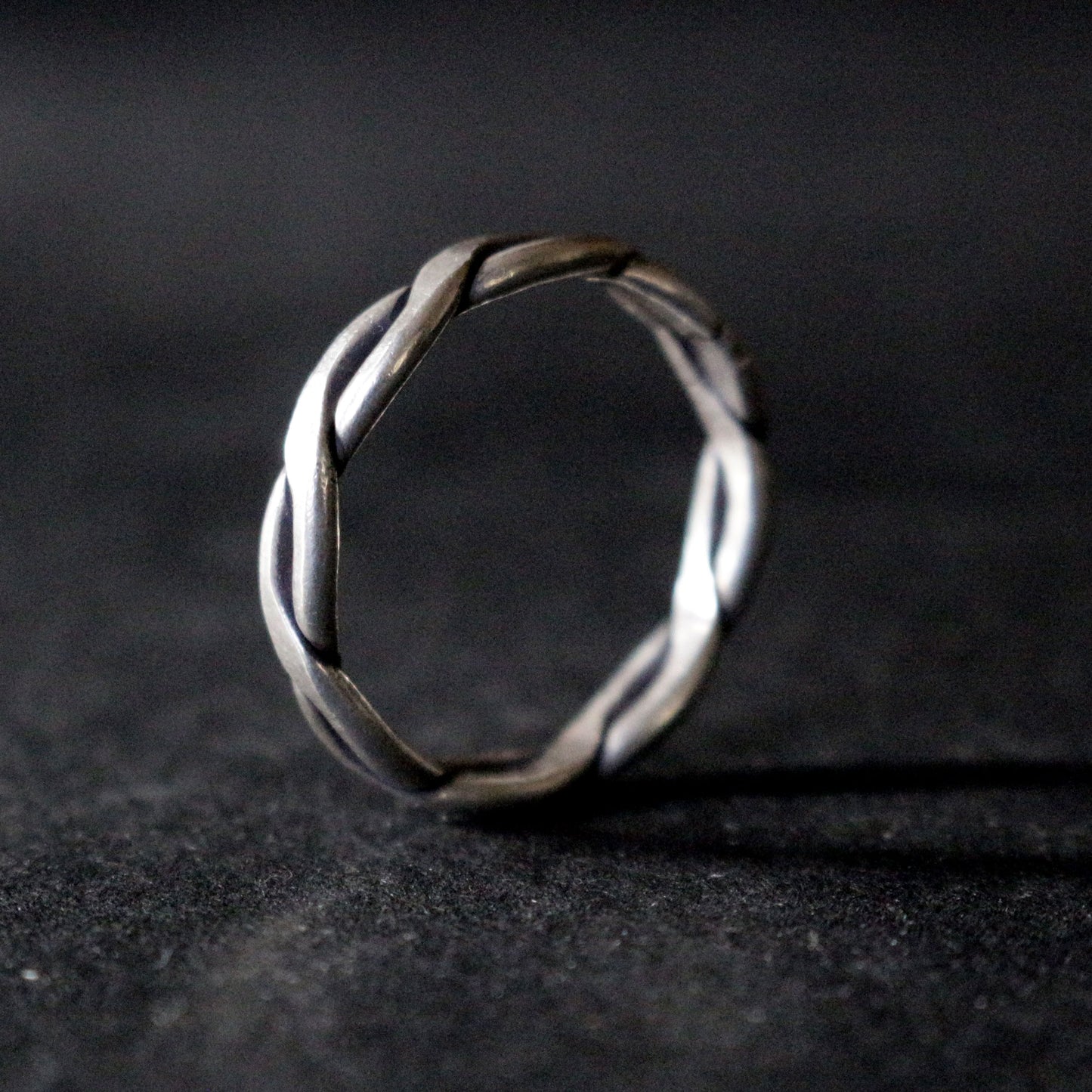 Braided Silver Band Ring