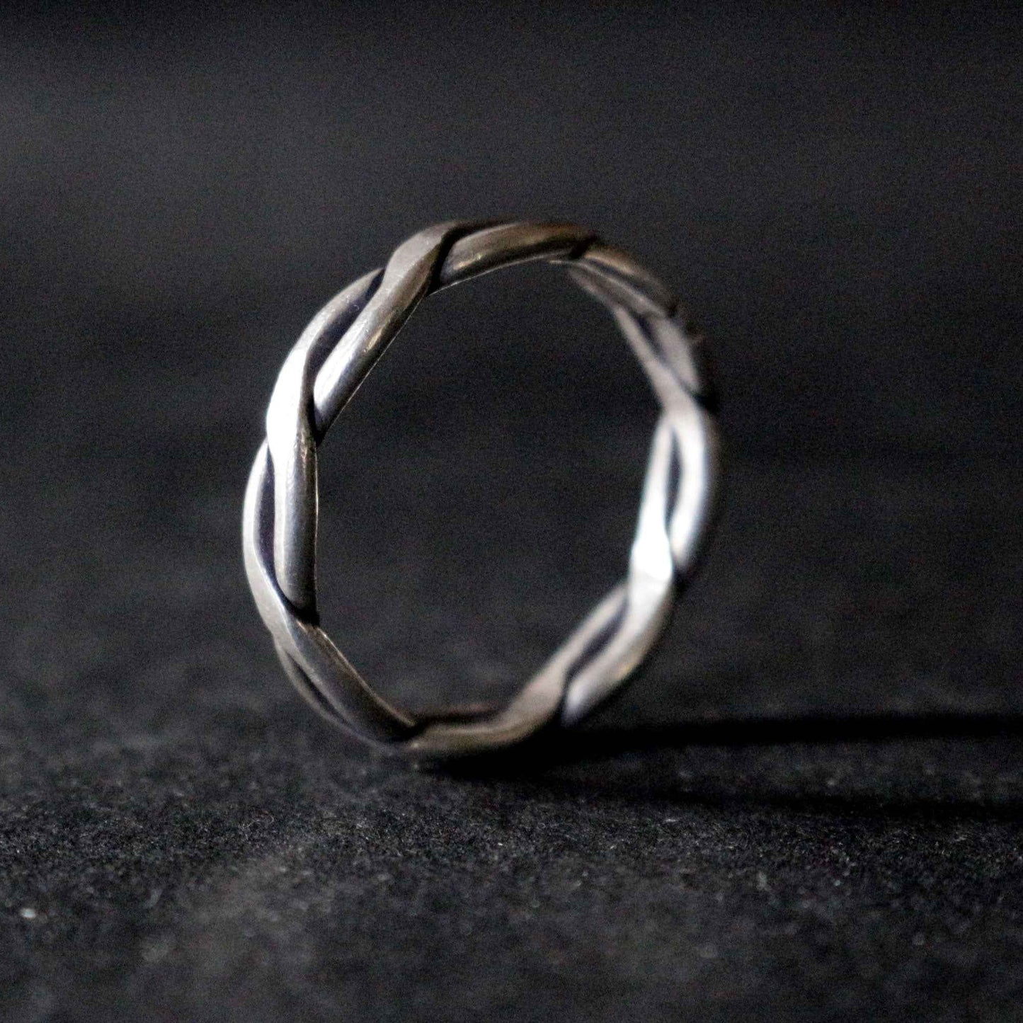 Braided Silver Band Ring