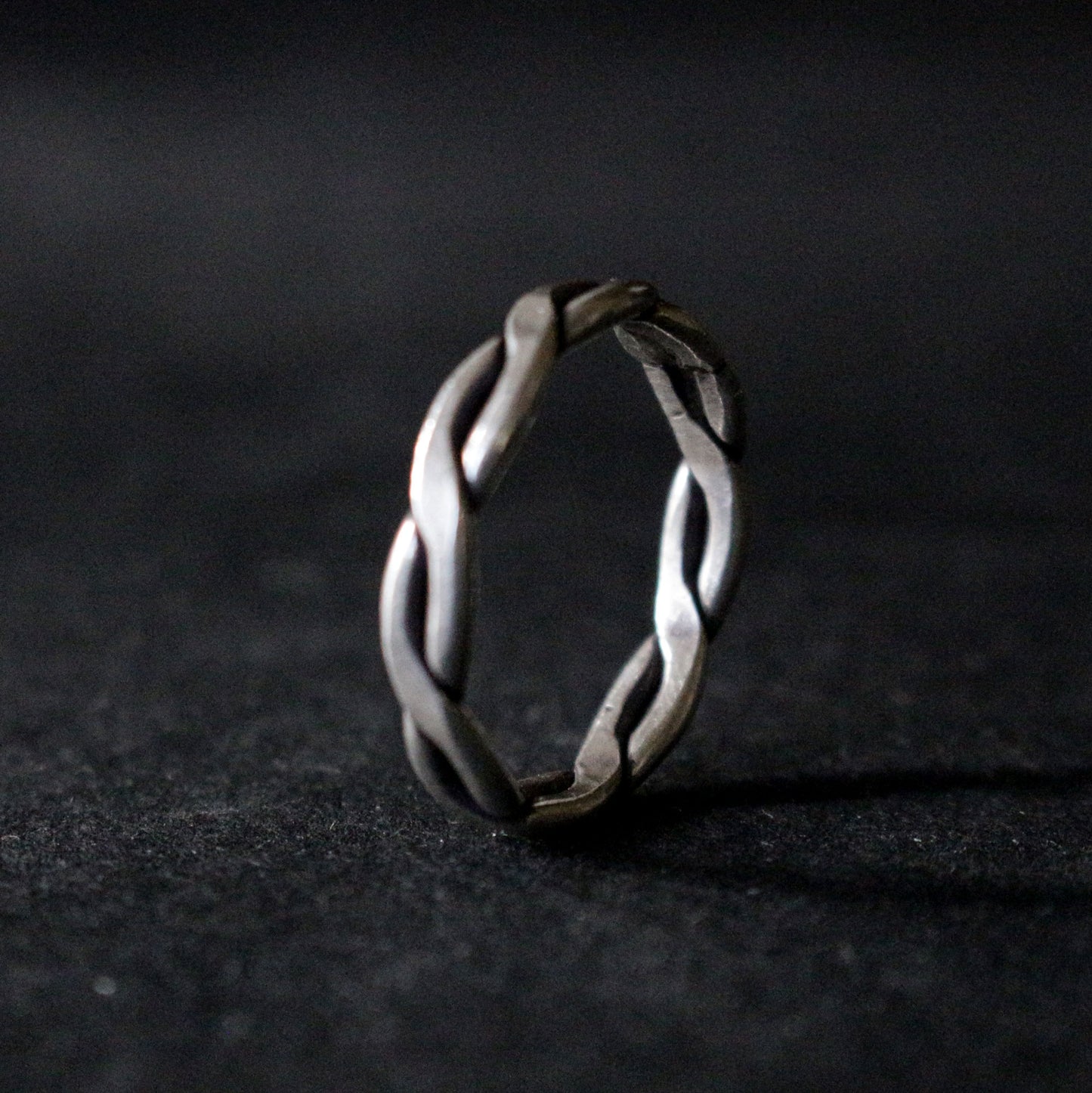 Braided Silver Band Ring