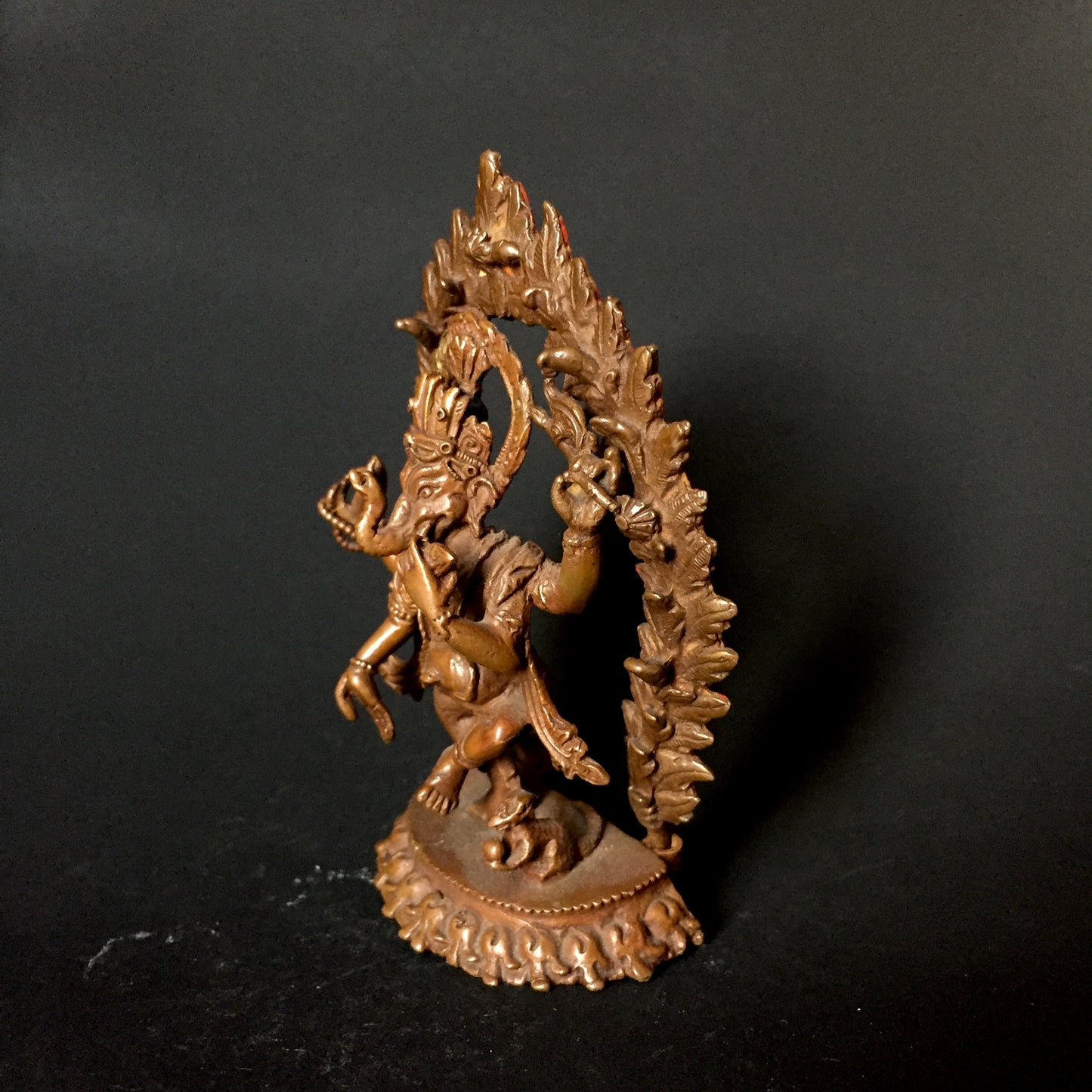 Dancing Ganesha with Flaming Aureole