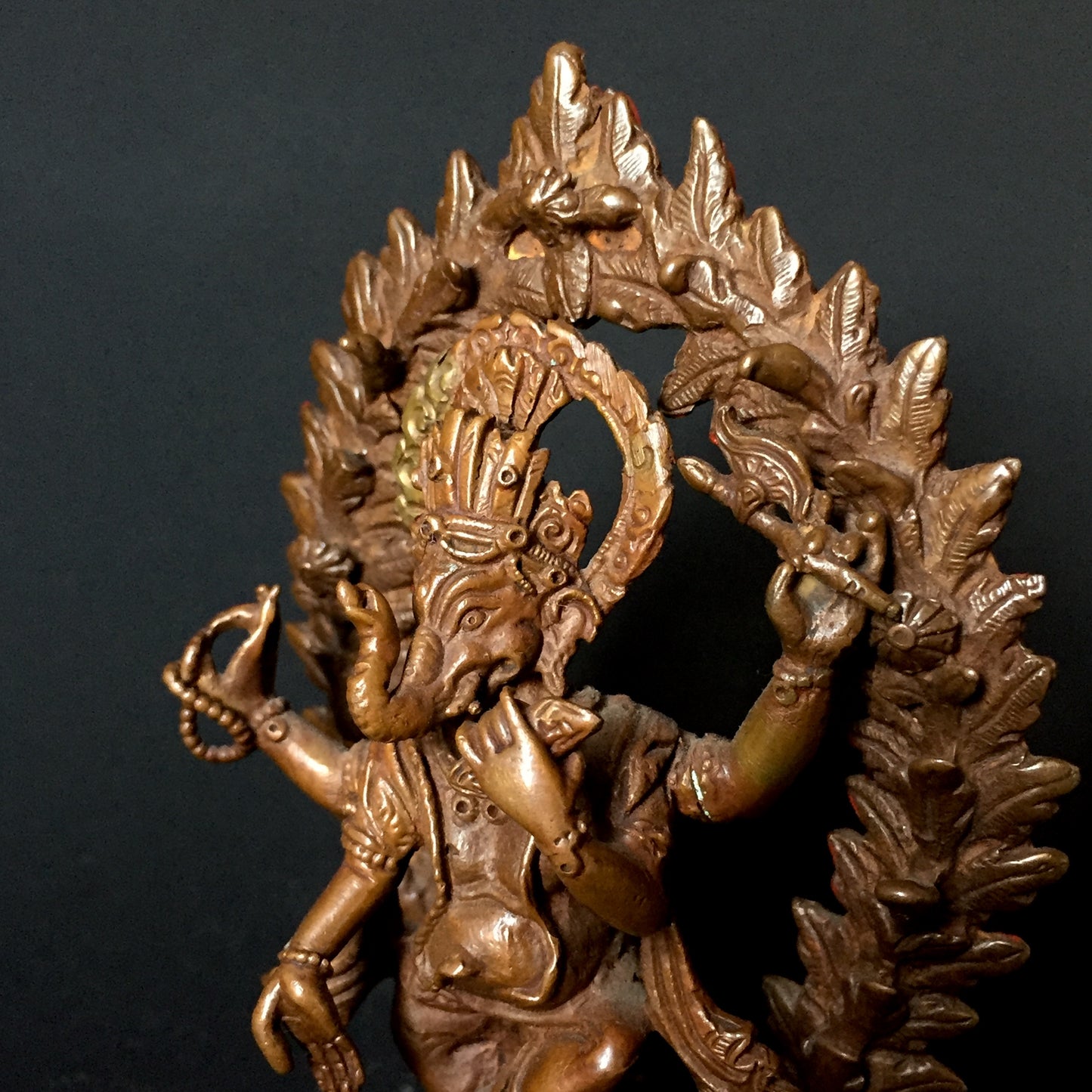 Dancing Ganesha with Flaming Aureole