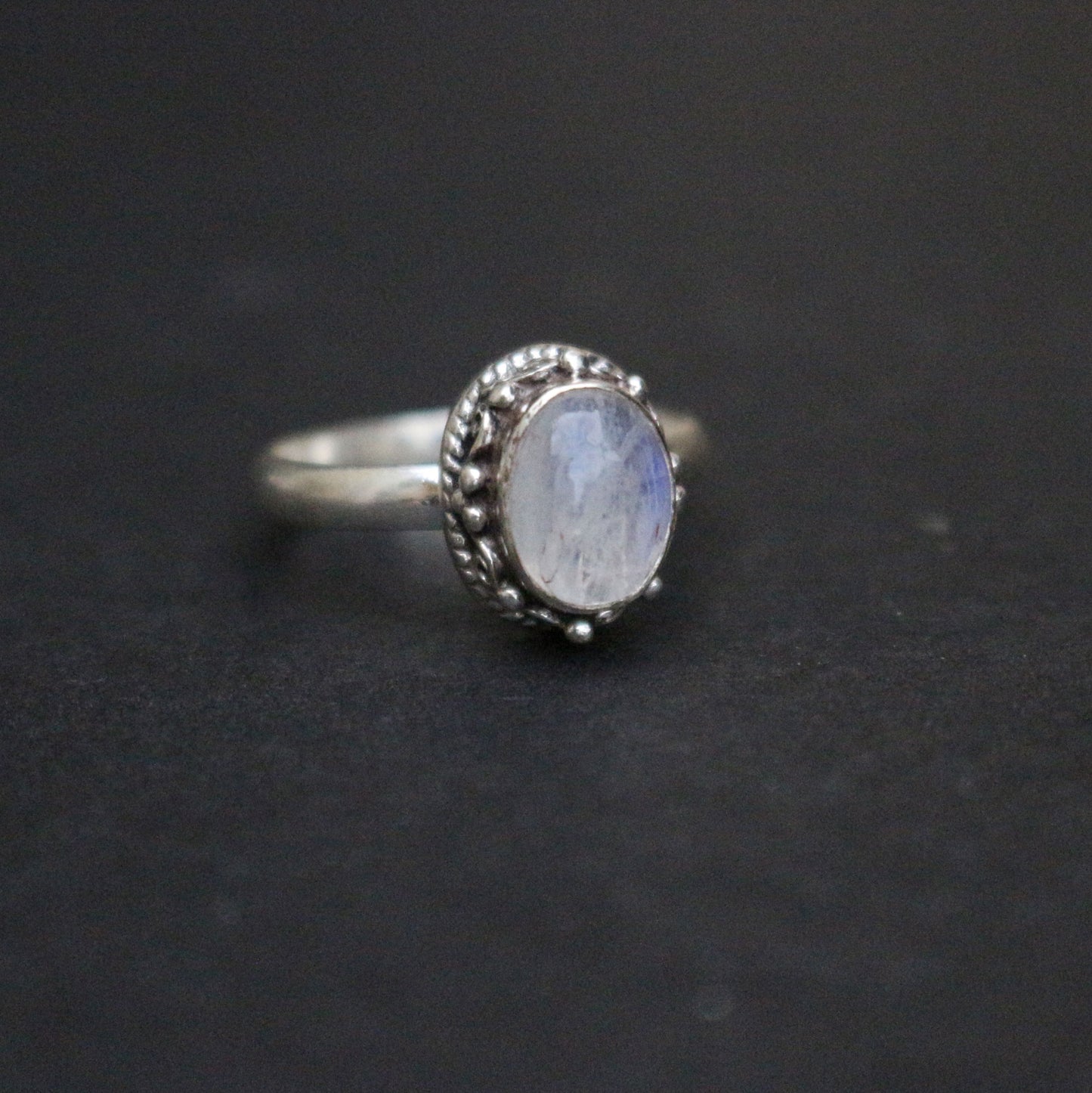 Rainbow Moonstone Ring
