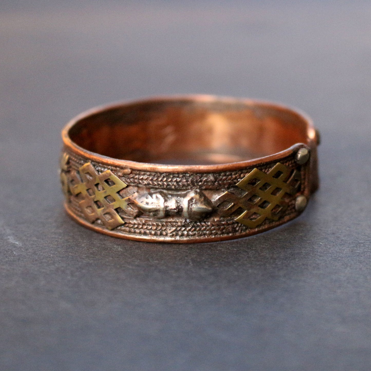Om Mani Mantra Copper Cuff