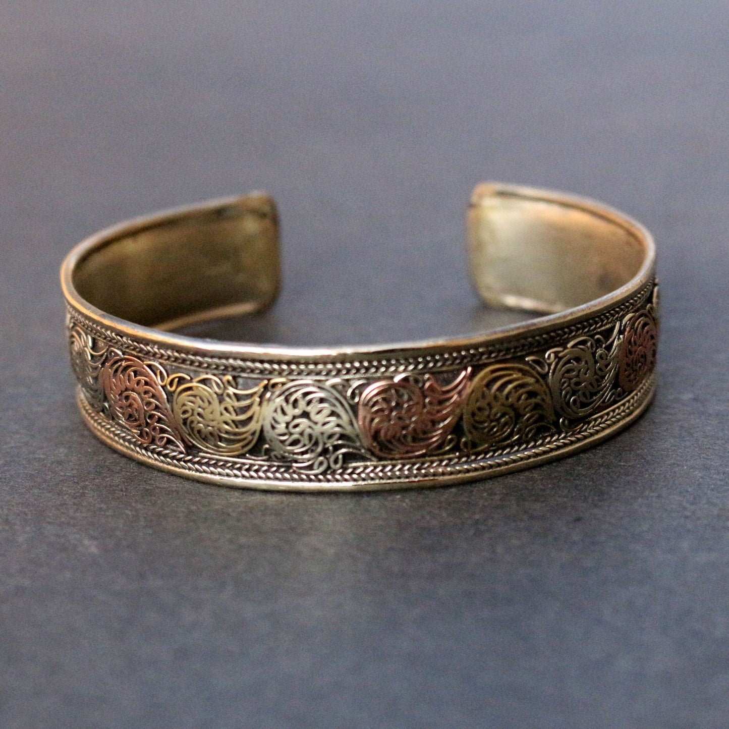 Three Metal Cuff Bracelet