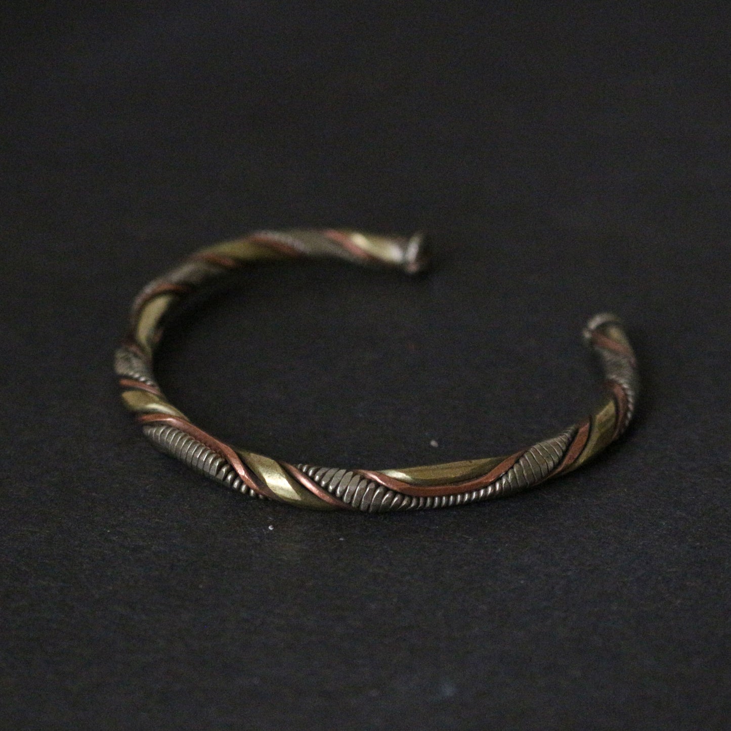 Braided Three Metal Bracelet