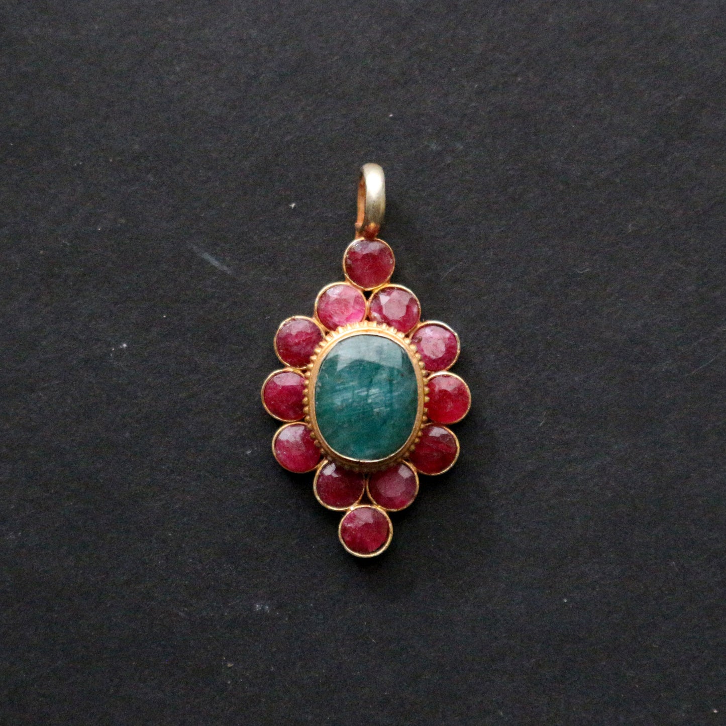 Emerald & Ruby Pendant