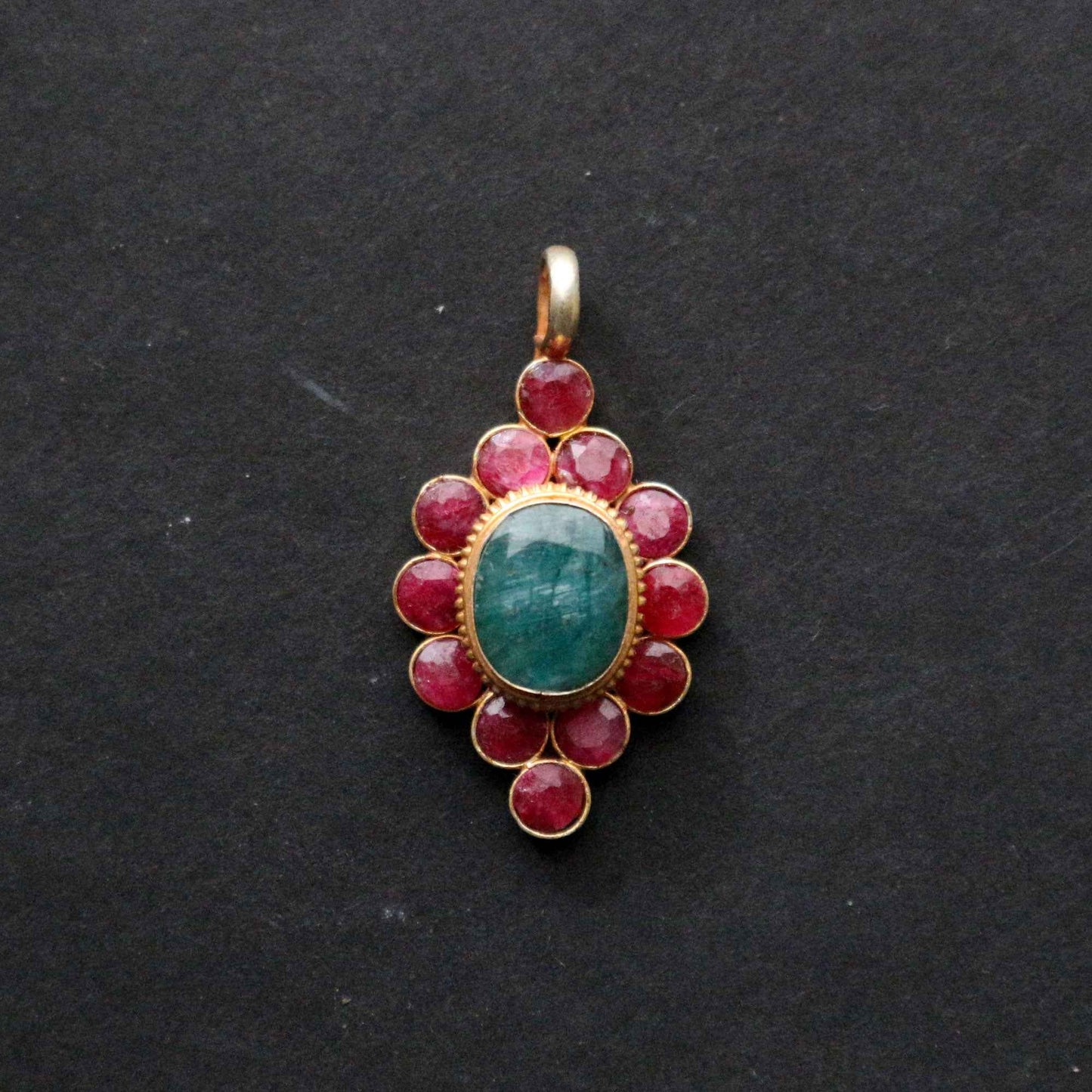 Emerald & Ruby Pendant