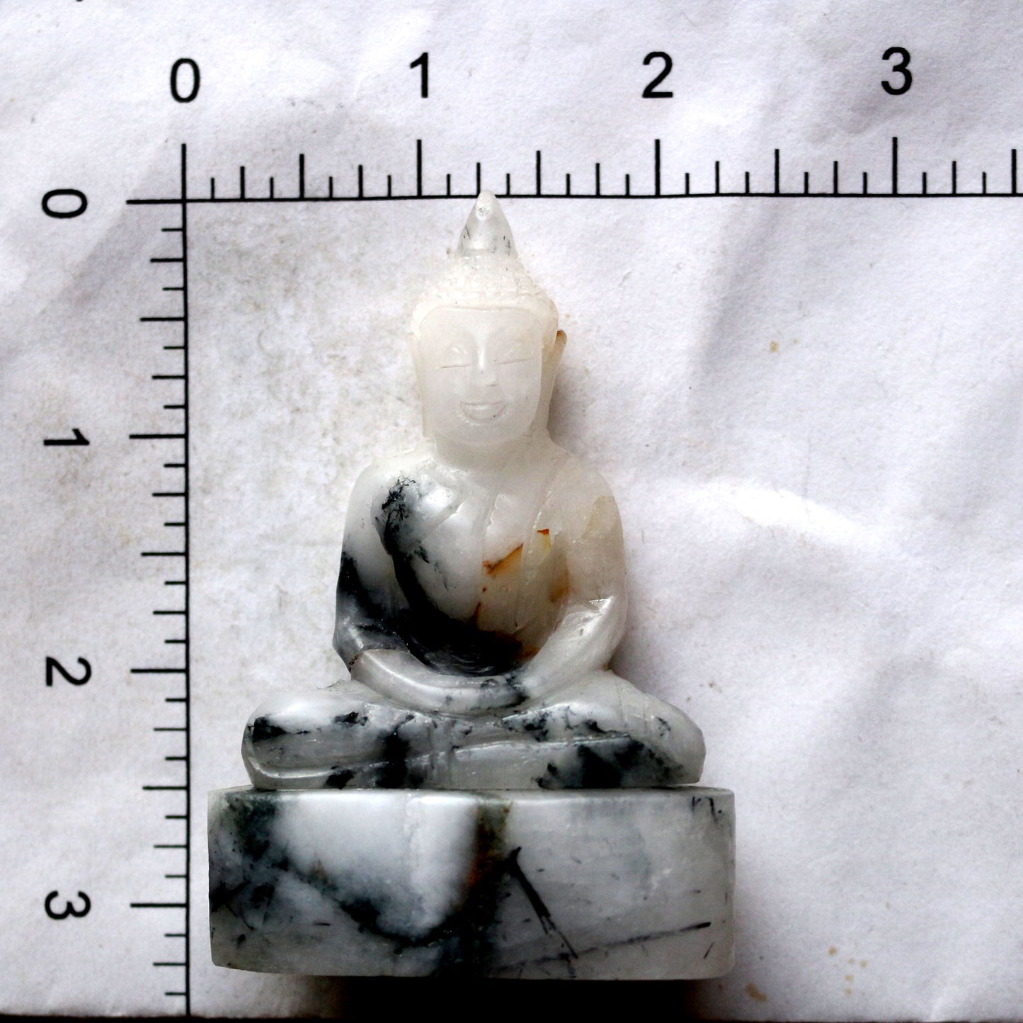 Natural Quartz Meditating Buddha