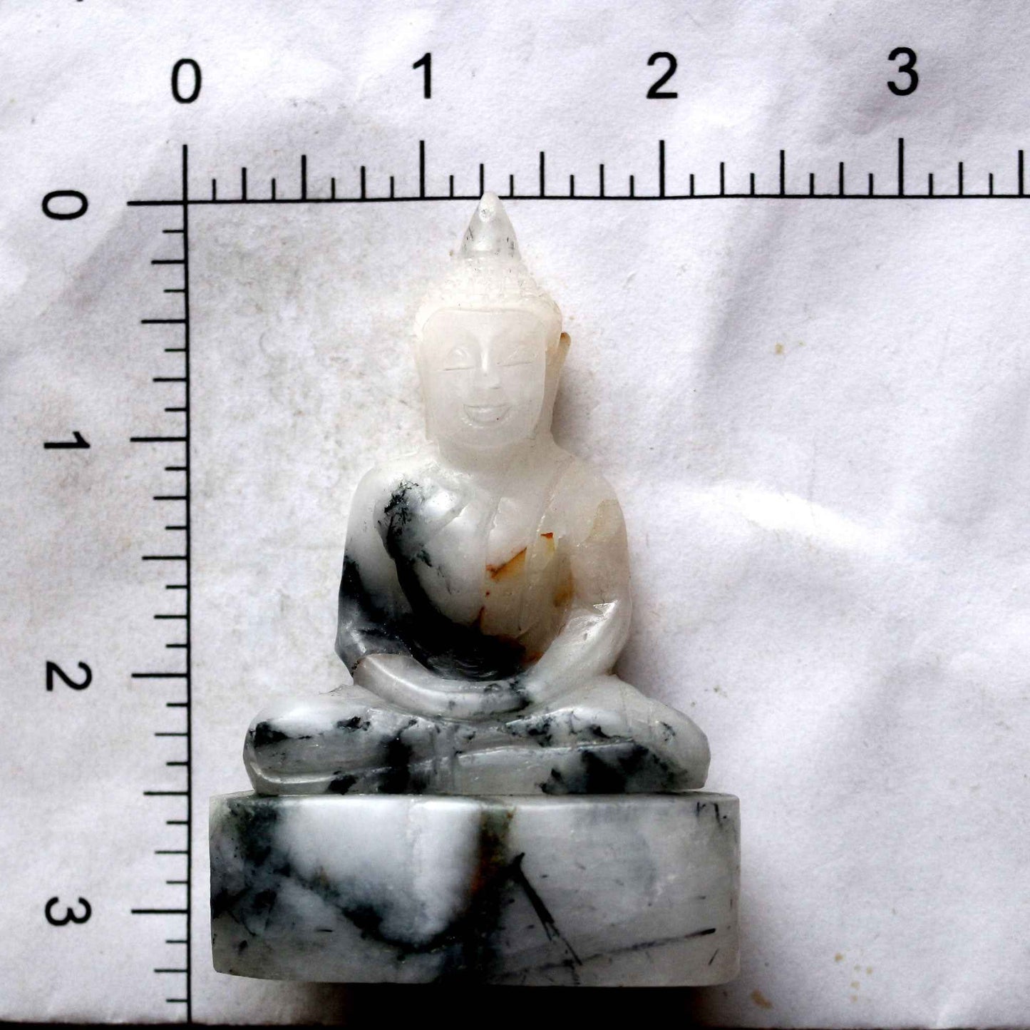 Natural Quartz Meditating Buddha
