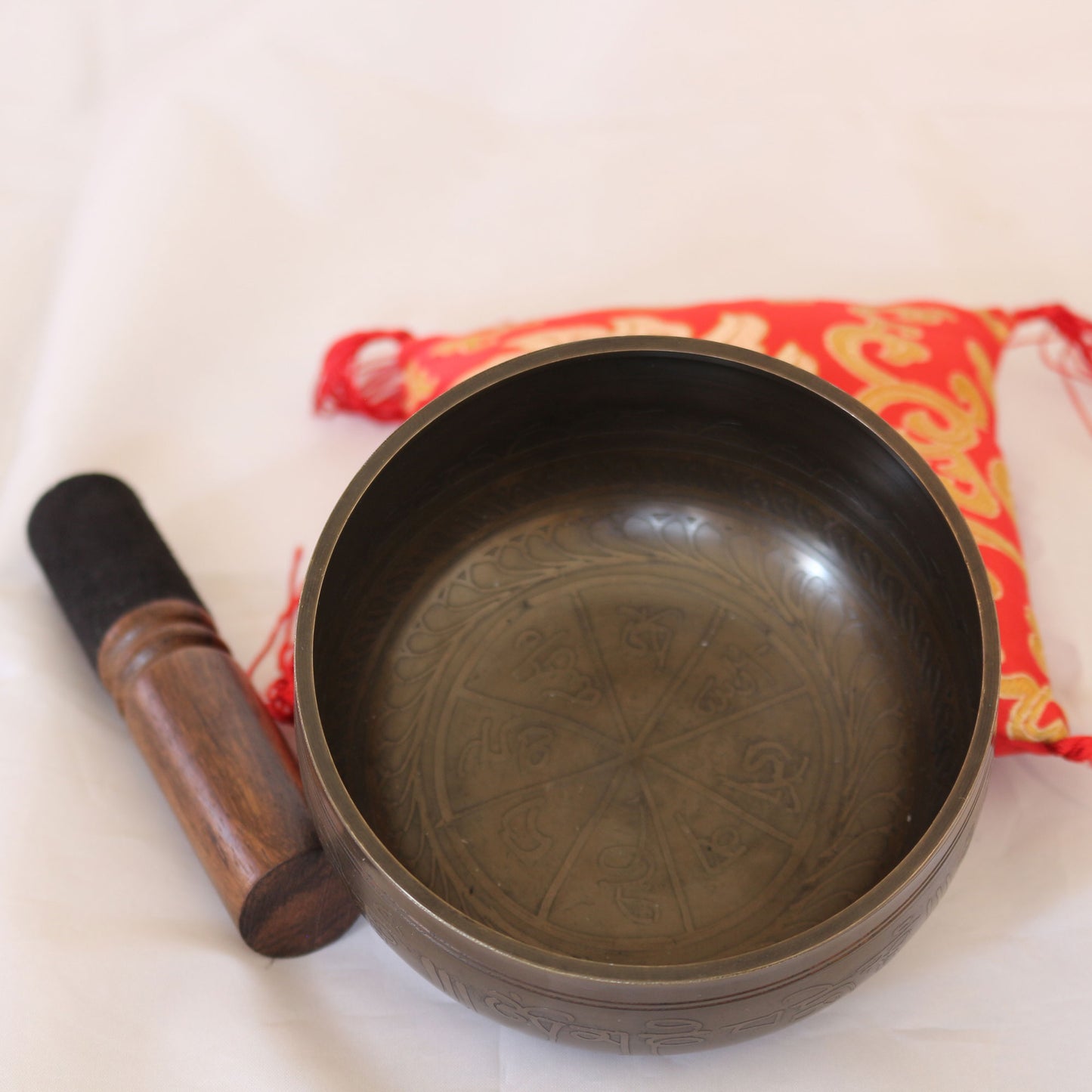 Etched Bronze Singing Bowl