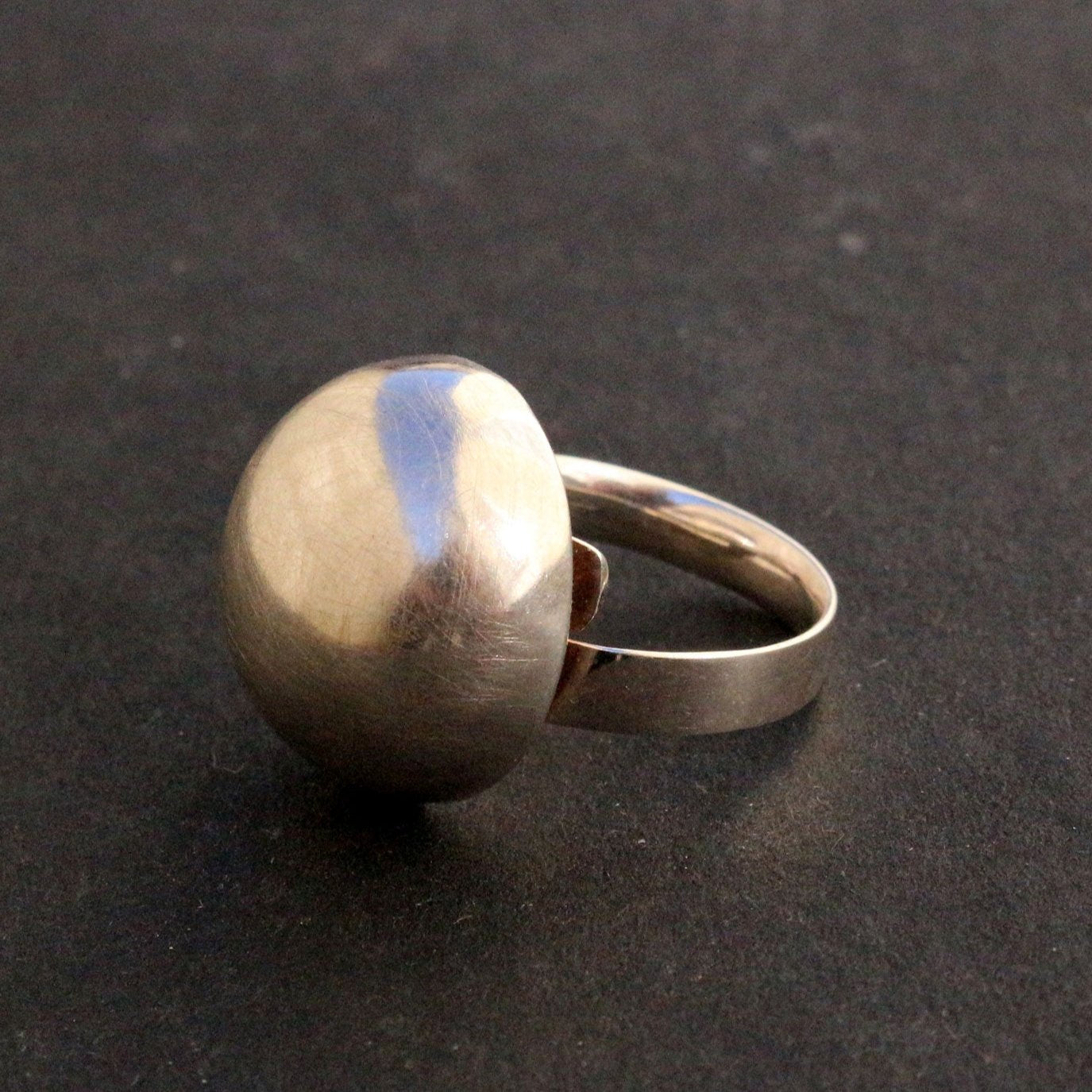 Half Ball Silver Ring