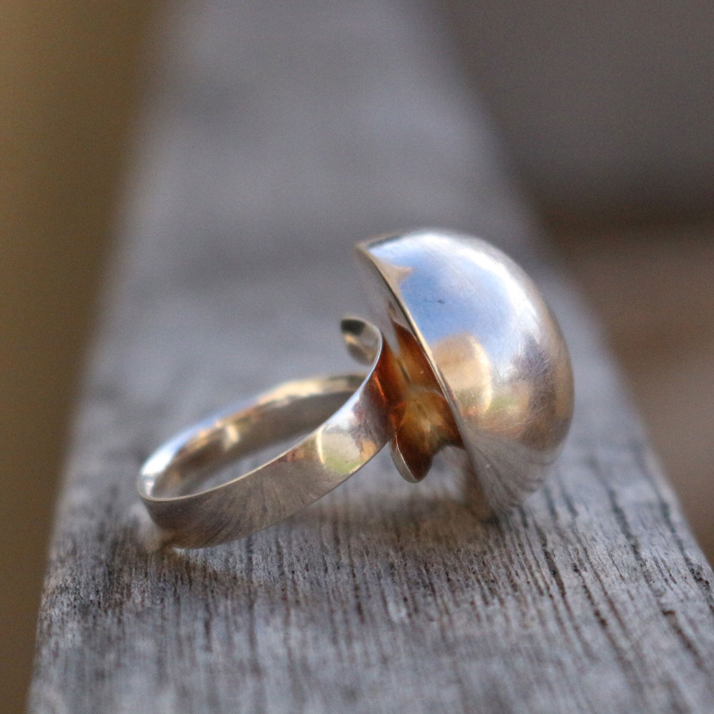 Half Ball Silver Ring