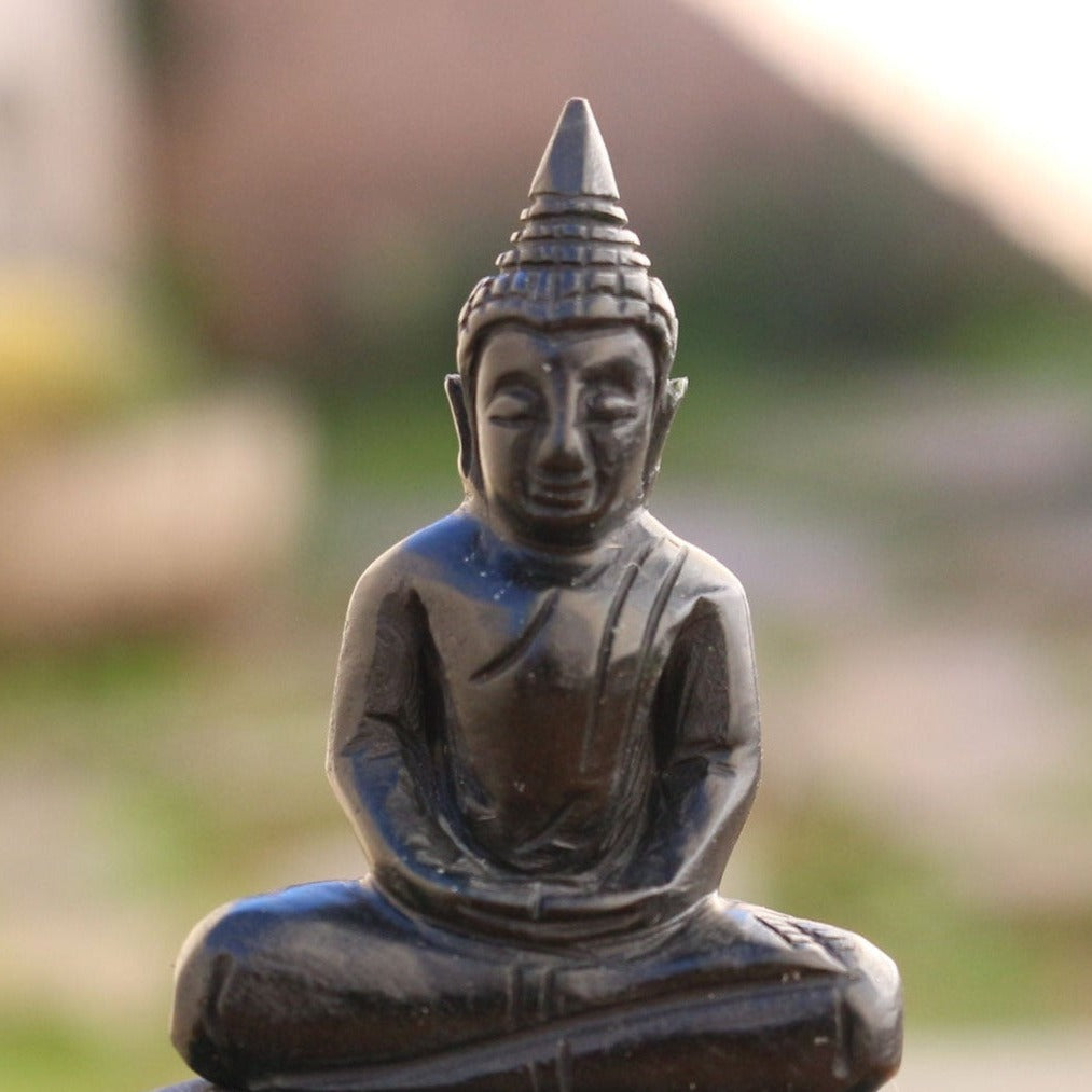 Black Jade Meditating Buddha