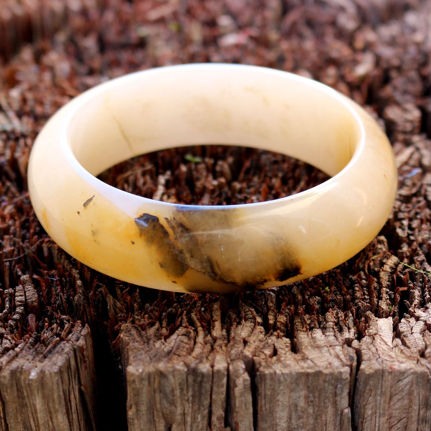 Honey Jade Bangle Bracelet