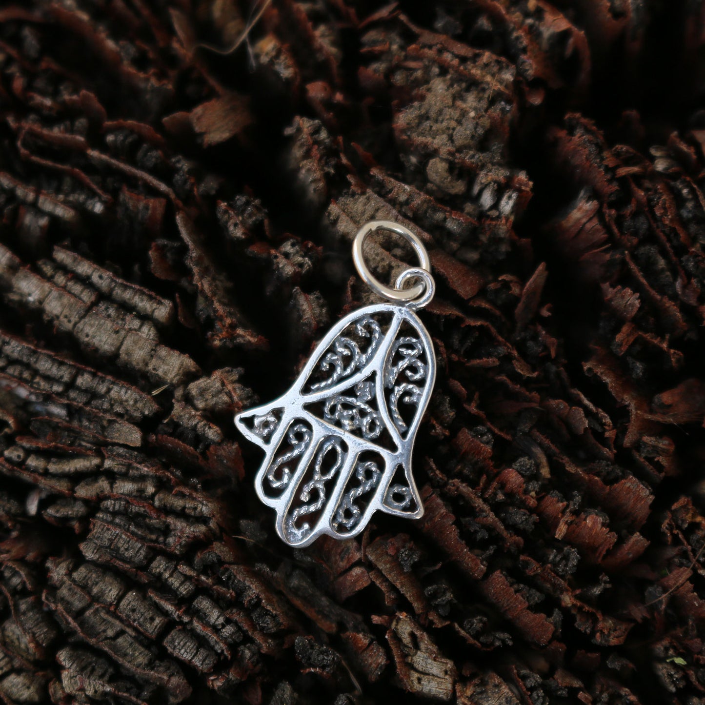 Sterling/Vermeil Hamsa Pendant