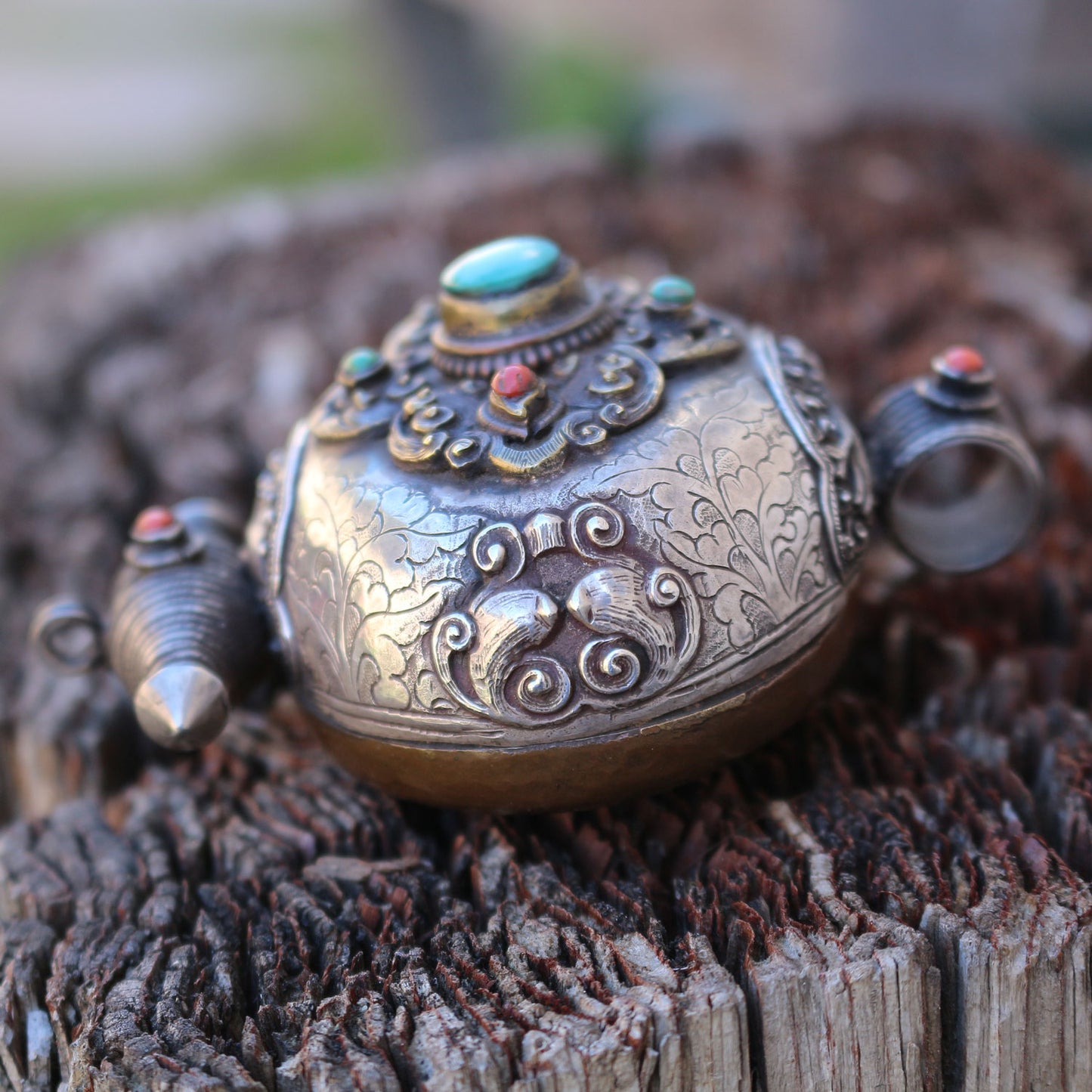 Vintage Tibetan Ghua Prayer Box