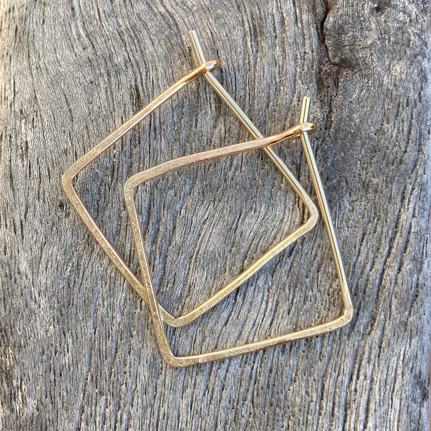 Small Gold Filled Square Hoops