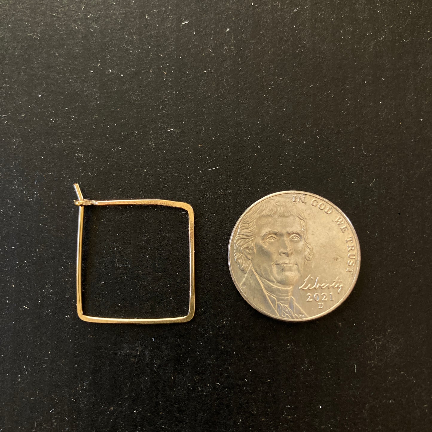 Small Gold Filled Square Hoops