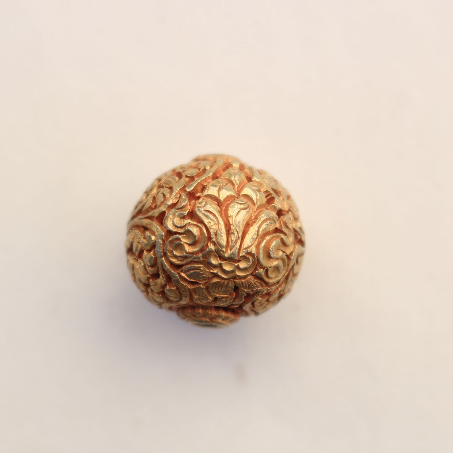Hand Carved Round Bead