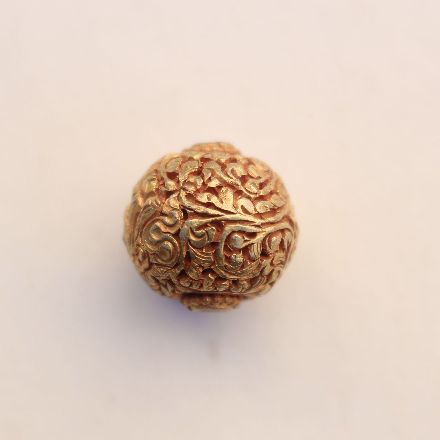 Hand Carved Round Bead