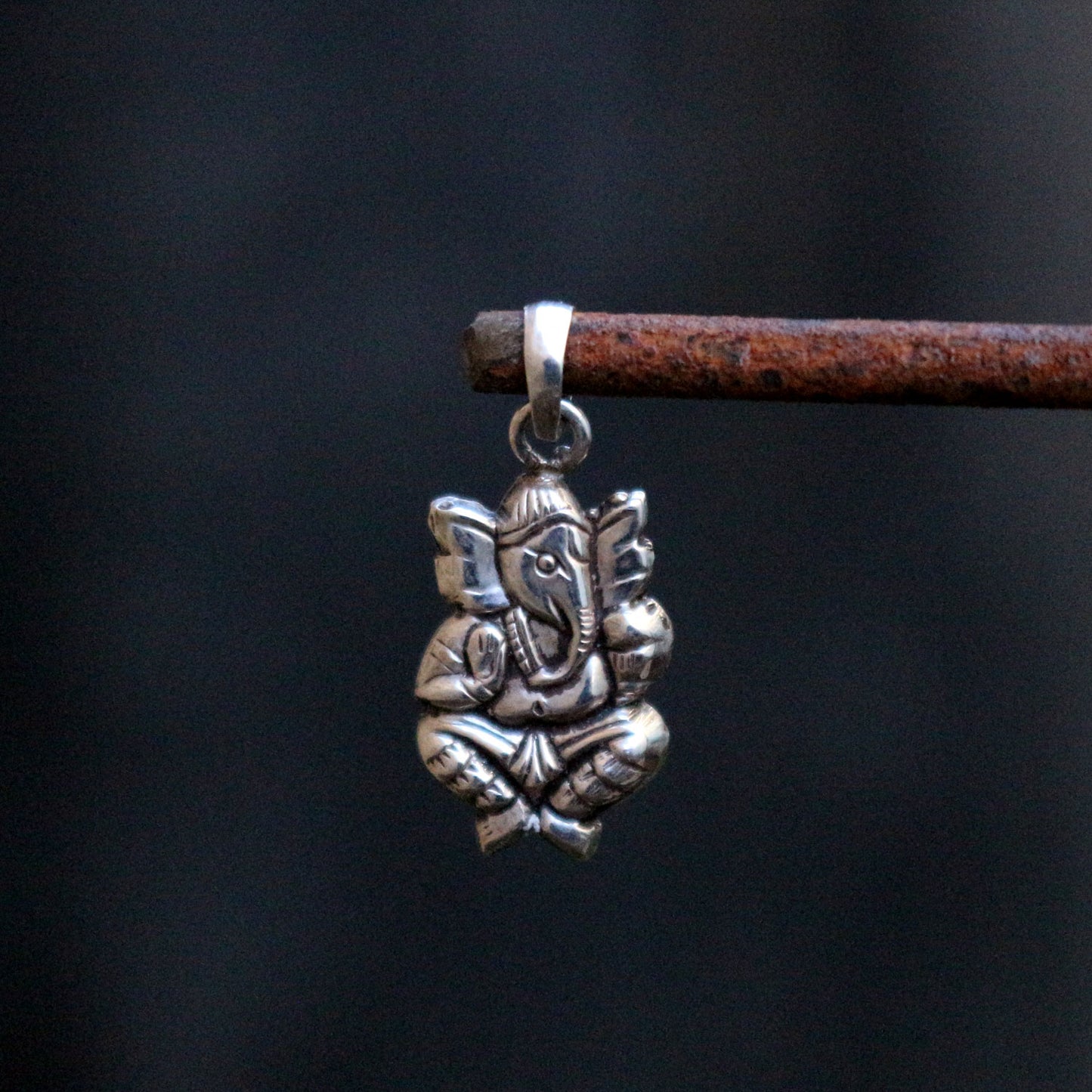 Sterling Ganesha Pendant