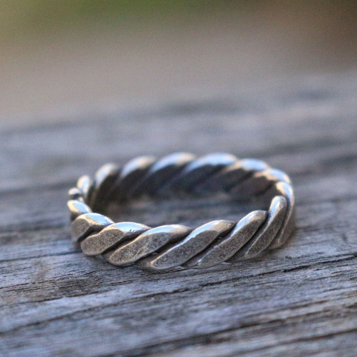 Braided Silver Band Ring