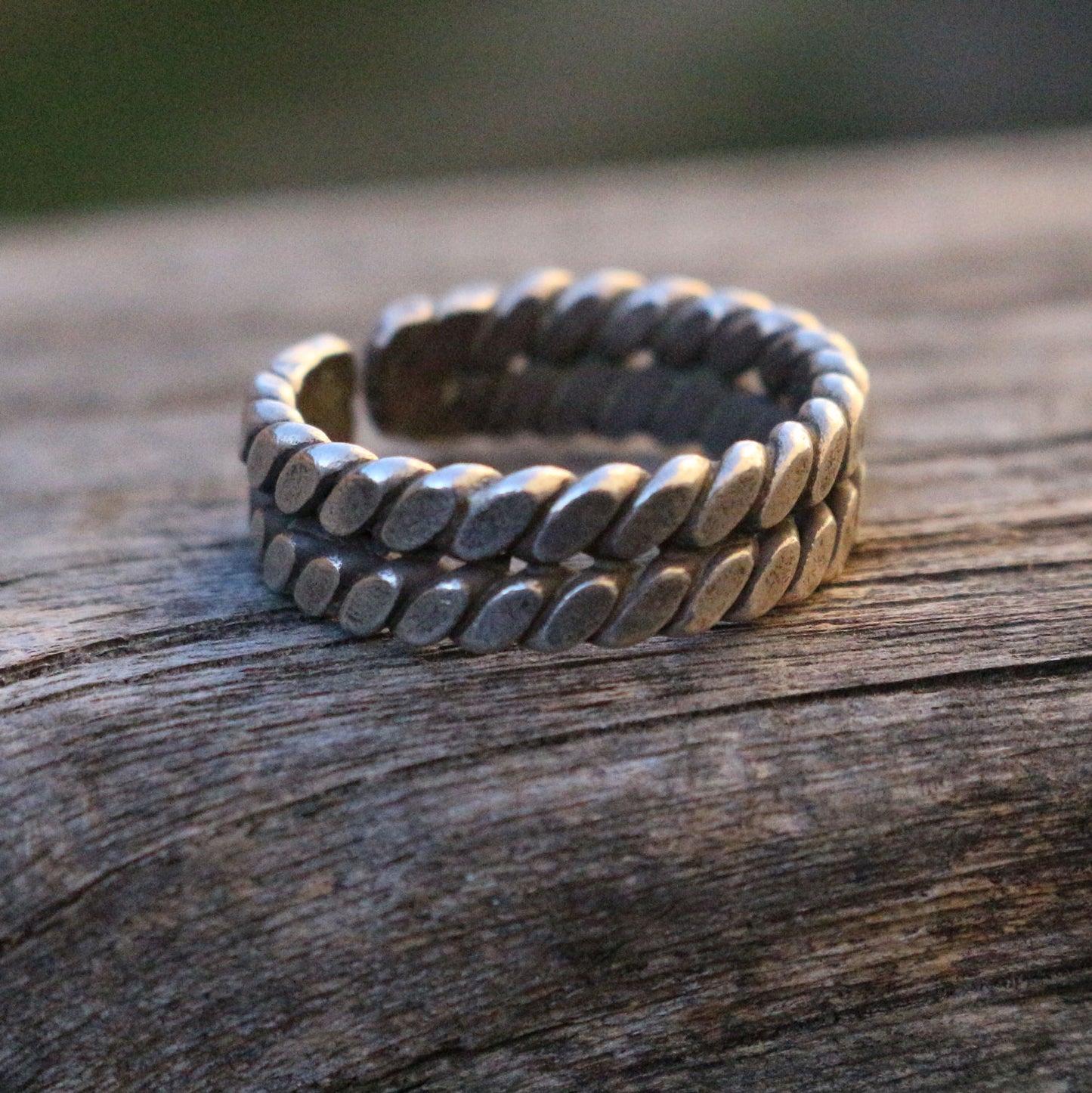 Braided Silver Band Ring