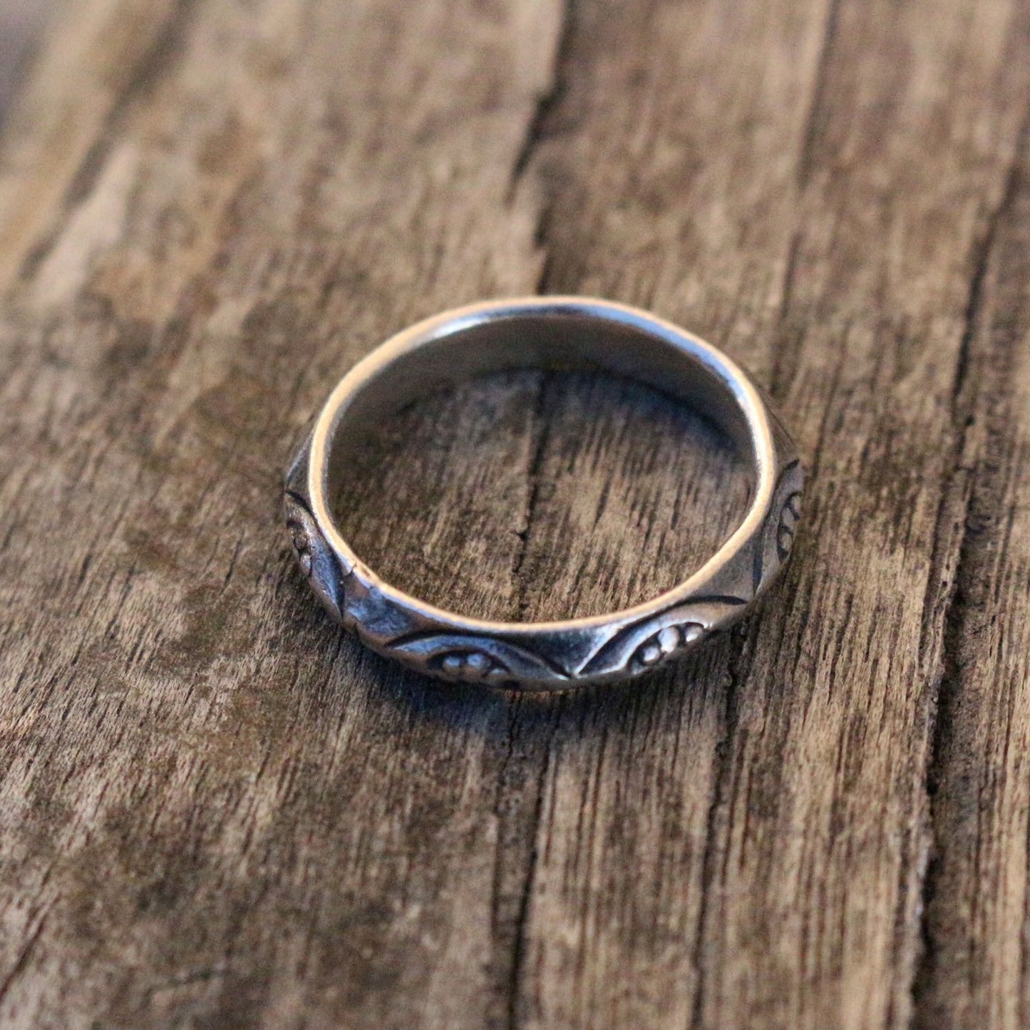 Stamped Sterling Silver ring
