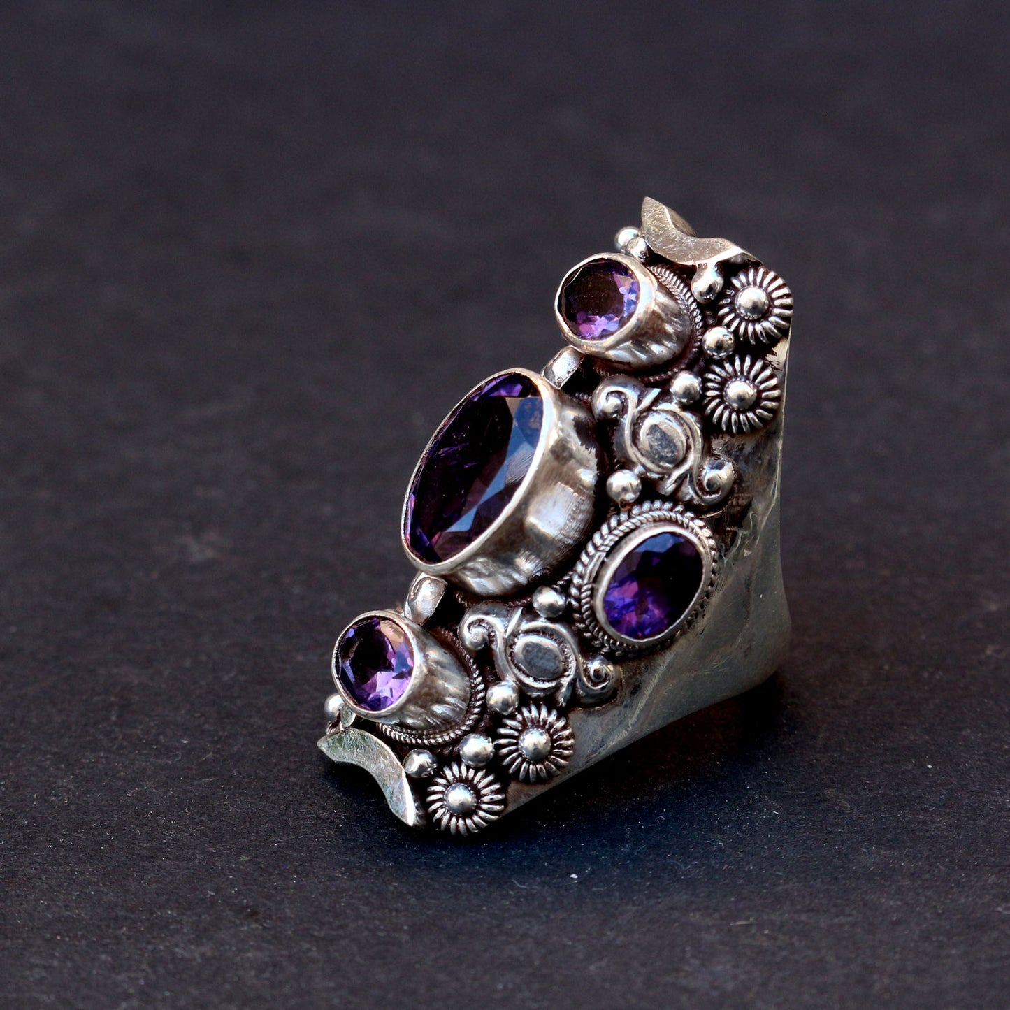 Sterling Silver Saddle Ring