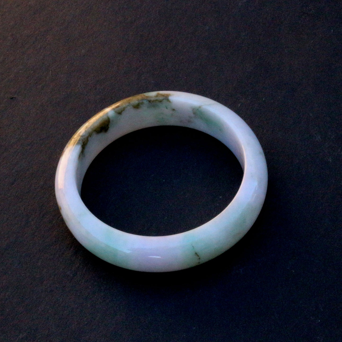 White & Green Jade Bangle