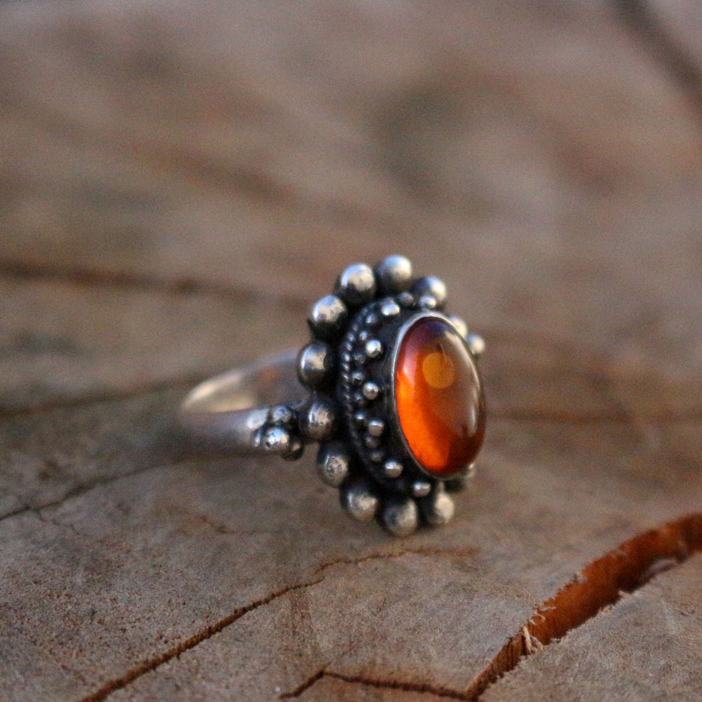 Clear Amber Ring