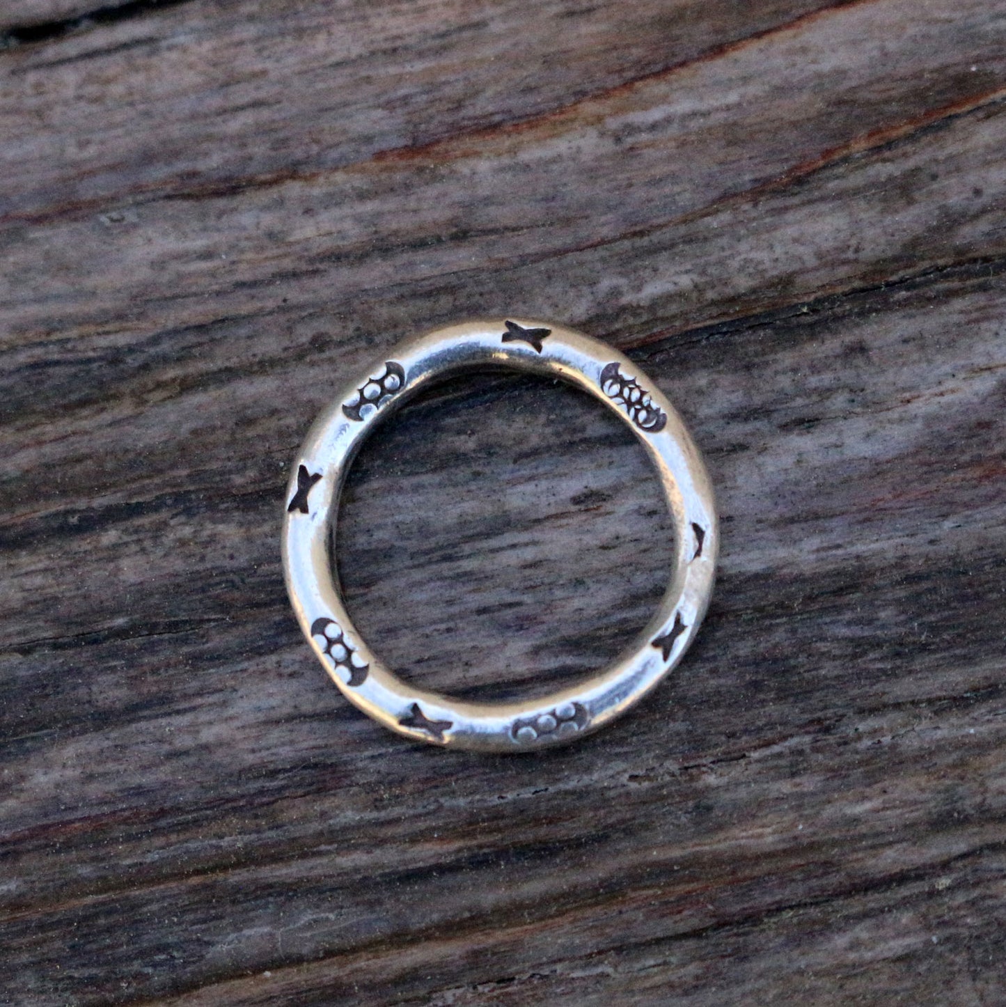 Stamped Silver Ring