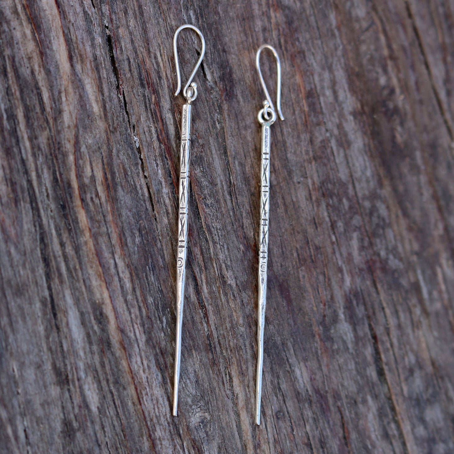 Hilltribe Silver Pin Earrings