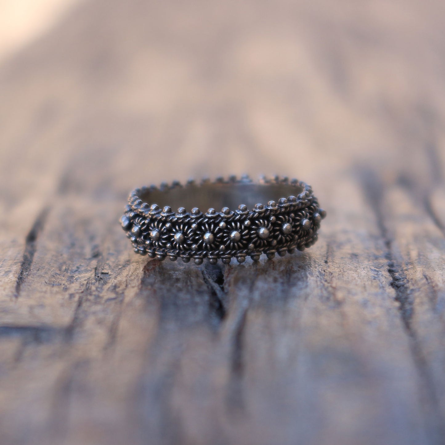 Granulated Band Ring
