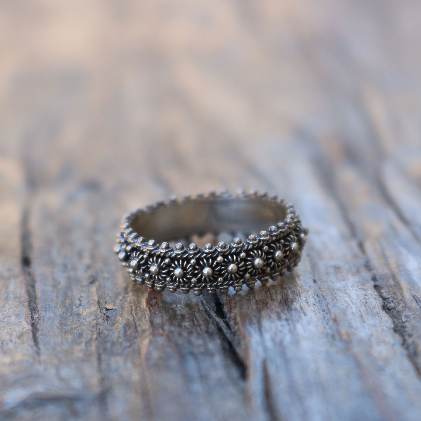 Granulated Band Ring