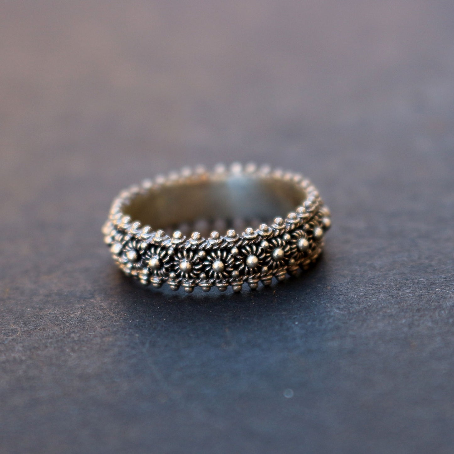 Granulated Band Ring