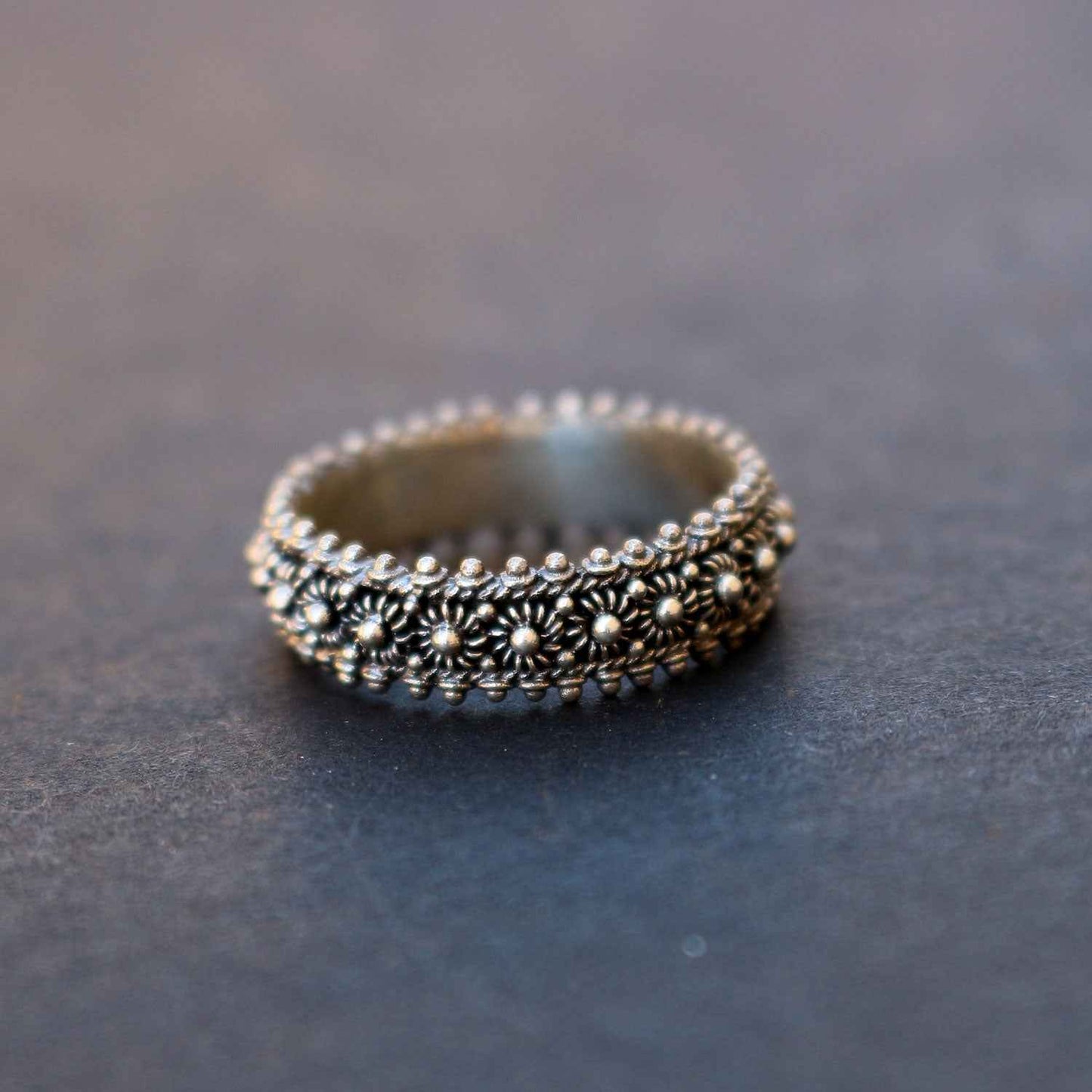Granulated Band Ring